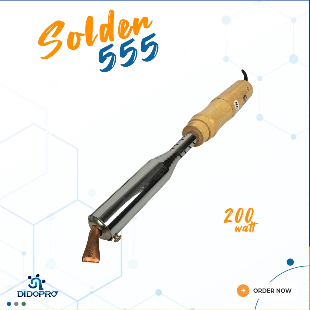 Solder Listrik 200W Gagang Kayu 555 200 Watt Electric Soldering Iron