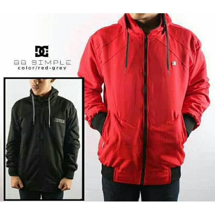 Jaket pria IKC 002 distro cbr six Bandung hoodie d fashion Q7F8 jaket bolak balik dc merah hit