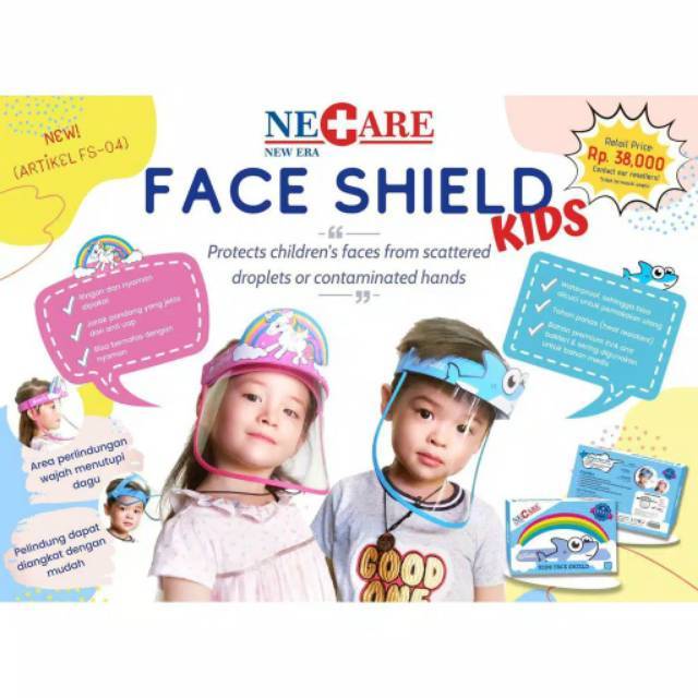 NEW ERA KIDS FACE SHIELD PELINDUNG WAJAH ANAK NEW ERA FS-04 READY STOCK