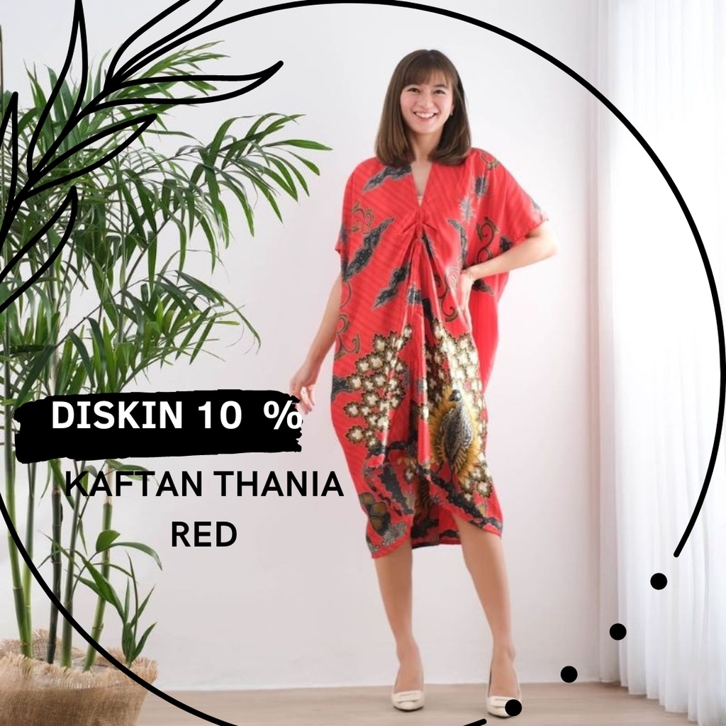 Terlaris Kaftan Thania Modern Dress Kondangan Batik Kekinian Baju Muslim Non Muslim Pakaian Kondangan Terbaru F0N5