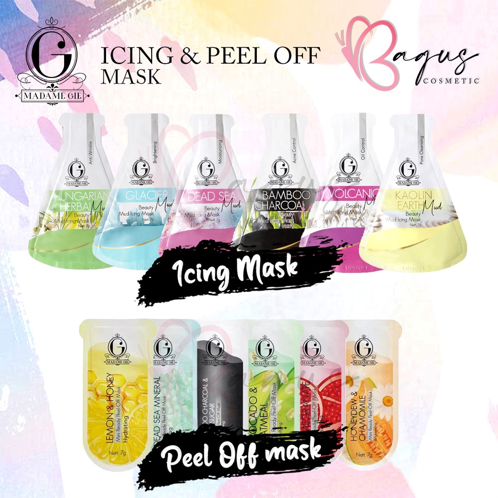 ⭐BAGUS⭐ MADAME GIE BEAUTY ICING MASK / PEEL OFF MASK / JELLY MASK | Get Mini Ready Masker Lumpur Wajah