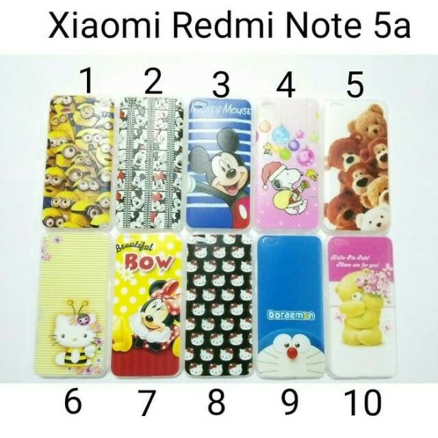 Soft case karakter Xiaomi Redmi Note 5a
