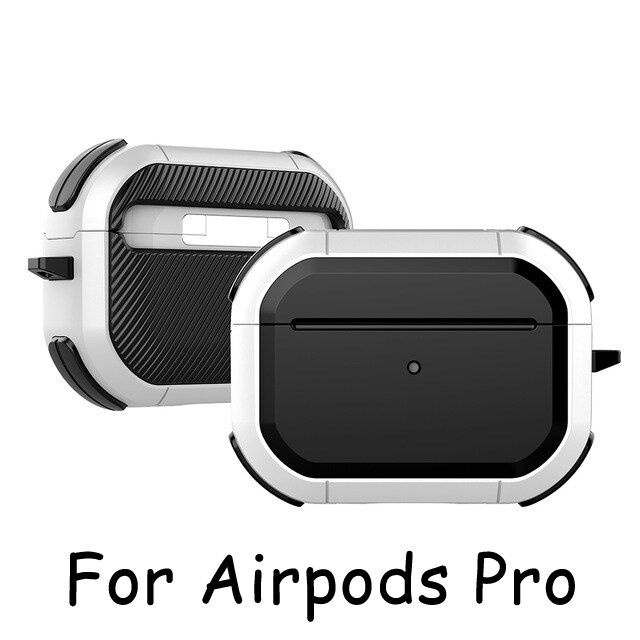 Casing Hardcase TPU + PC Anti Jatuh + Gantungan Kunci Untuk Apple AirPods pro 12