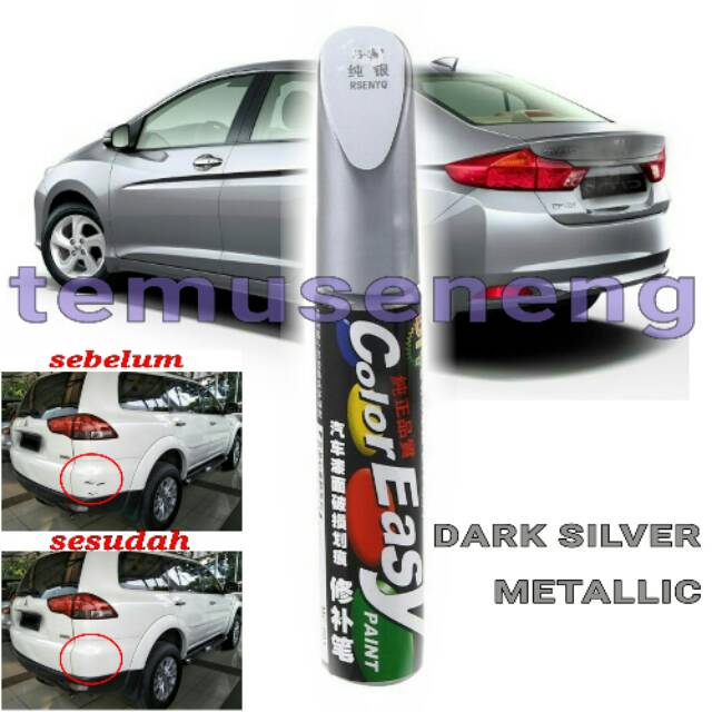 Dark Silver Spidol Cat Bodi Mobil Motor Silver Stone Abu Monyet Penghilang Baret Lecet Noda Gores