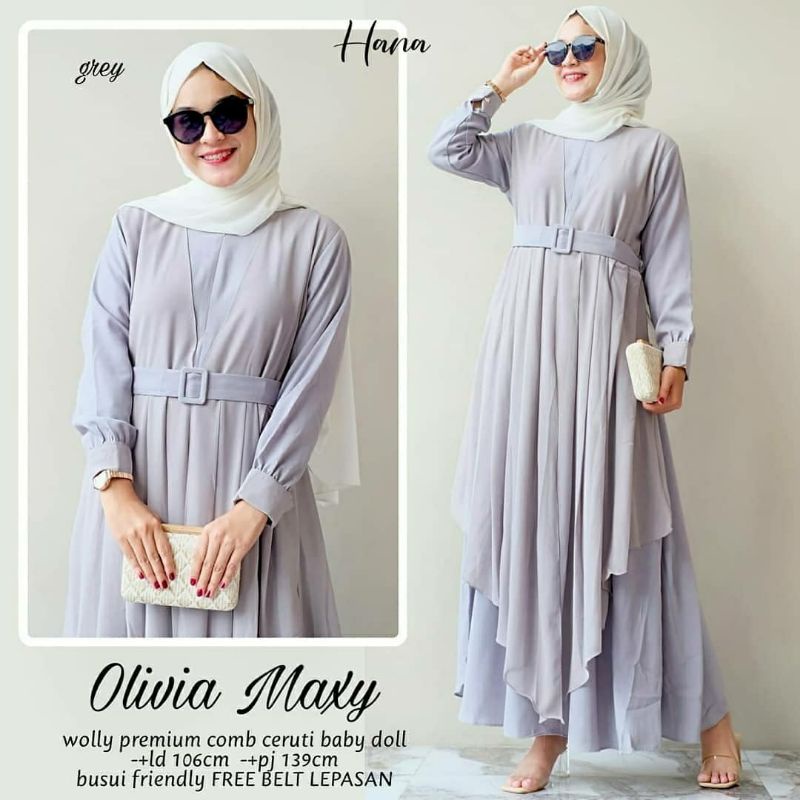 OLIVIA MAXI ORI JASMINE/ GAMIS TERBARU/ GAMIS ORI TERLARIS