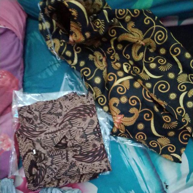 Bswart Batik Hrb026 Kenongo Hem Pendek Padi Pekalongan M L Xl Batik Pria Murah Modern Grosir