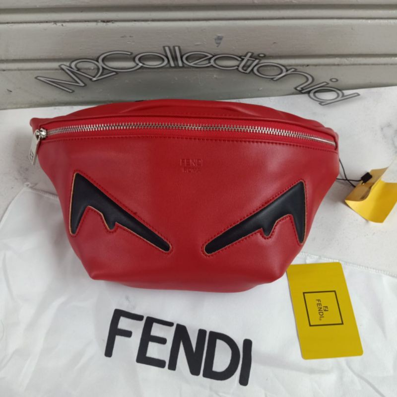 BUMBAG FENDI Diabolic Red Eyes Belt Bag