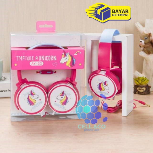 Headphone Kartun Unik&amp;Lucu Buat Anak Anak/Headset Nyaman Di Telinga/Kualitas Premium/headset unicorn