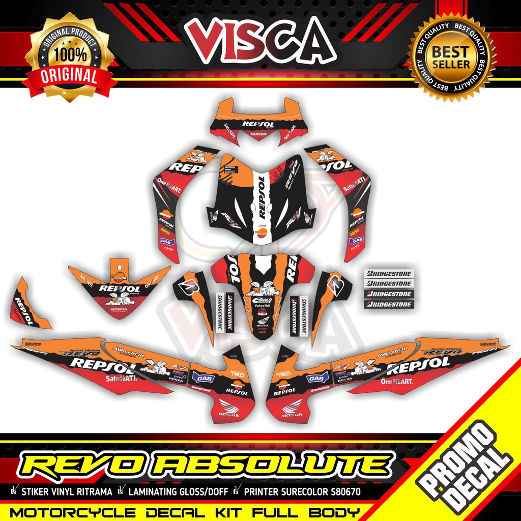 Decal Revo Absolute 110 Full Body Decal Absolute Revo Full Body Stiker Revo Absolute 110 Full Body S