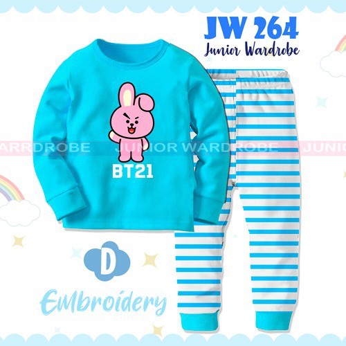 NEW - JW 264-D Pajamas Blue BT21 Set