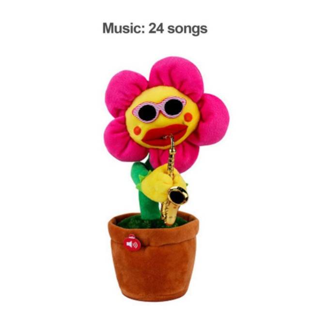 POMPOM - MAINAN BONEKA DANCING FLOWER BUNGA MATAHARI BISA BERNYANYI DAN JOGET