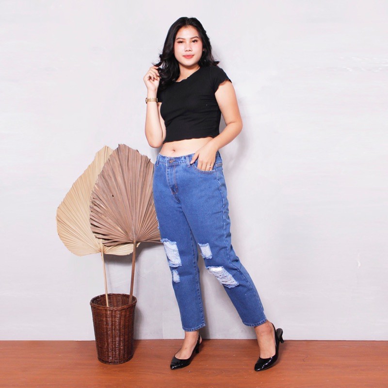 BOYFRIEND SOBEK LAPIS JEANS MEDIUM / BOYFRIEND DIVARY / BOYFRIEND JUMBO SOBEK / BOYFRIEND RIPPED