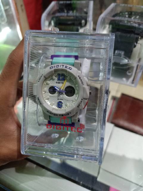 Jam tangan Digitec water resist double time series women
