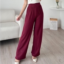 Celana Murah Berkualitas Kulot Knit Premium - Long Cullote Meera Pants - Korean Loose Pants Trousers Wanita - Loungewear