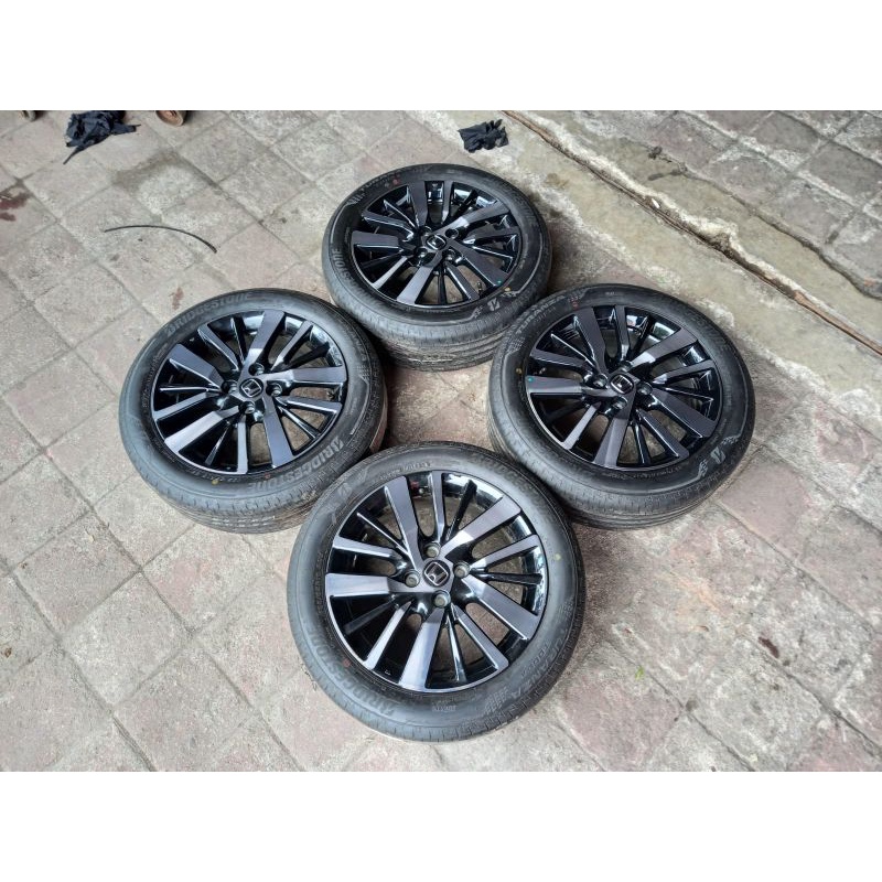 VELG MOBIL BEKAS ORIGINAL NEW CITY HATCBACK RING 16 + BAN BRIDGESTONE TURANZA 195/50 R16 JAZZ BRIO Y