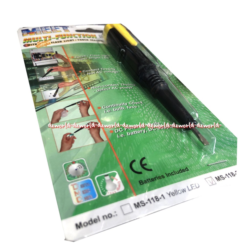 Meet Multi Function Digital Tester Ms 118-2 Flash Light Alat Obeng Test Listrik