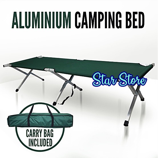 Ranjang Lipat Camping | Velbed Aluminium Militer | Camping Cot Bed