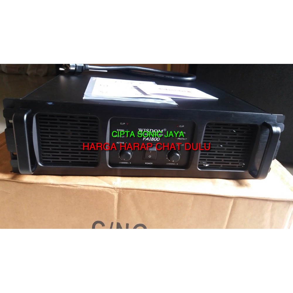 (PETI KAYU) POWER AMPLIFIER WISDOM PA1800 / PA 1800 ORIGINAL GARANSI