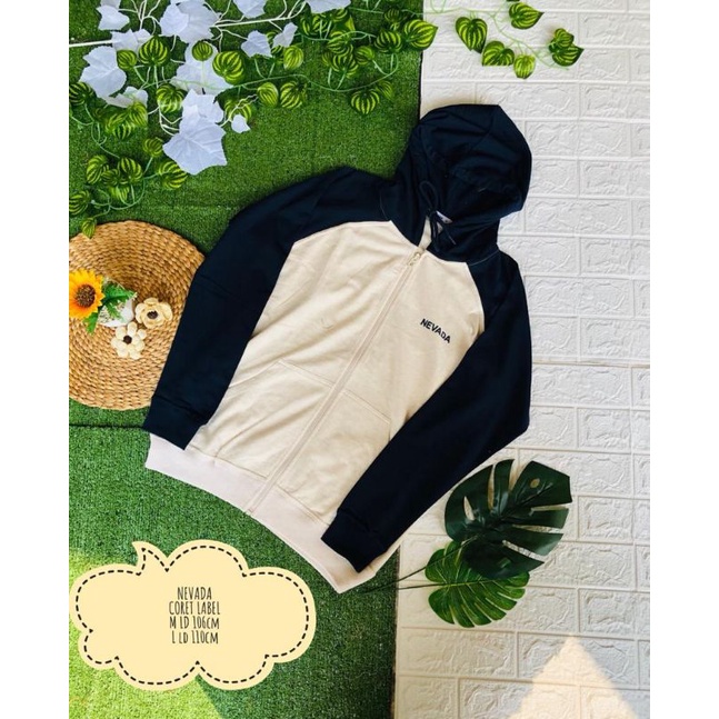 JAKET HOODIE ZIPPER NEVADA PRIA WANITA UNISEX COUPLE BRAND MATAHARI TERMURAH ORIGINAL BERKUALITAS