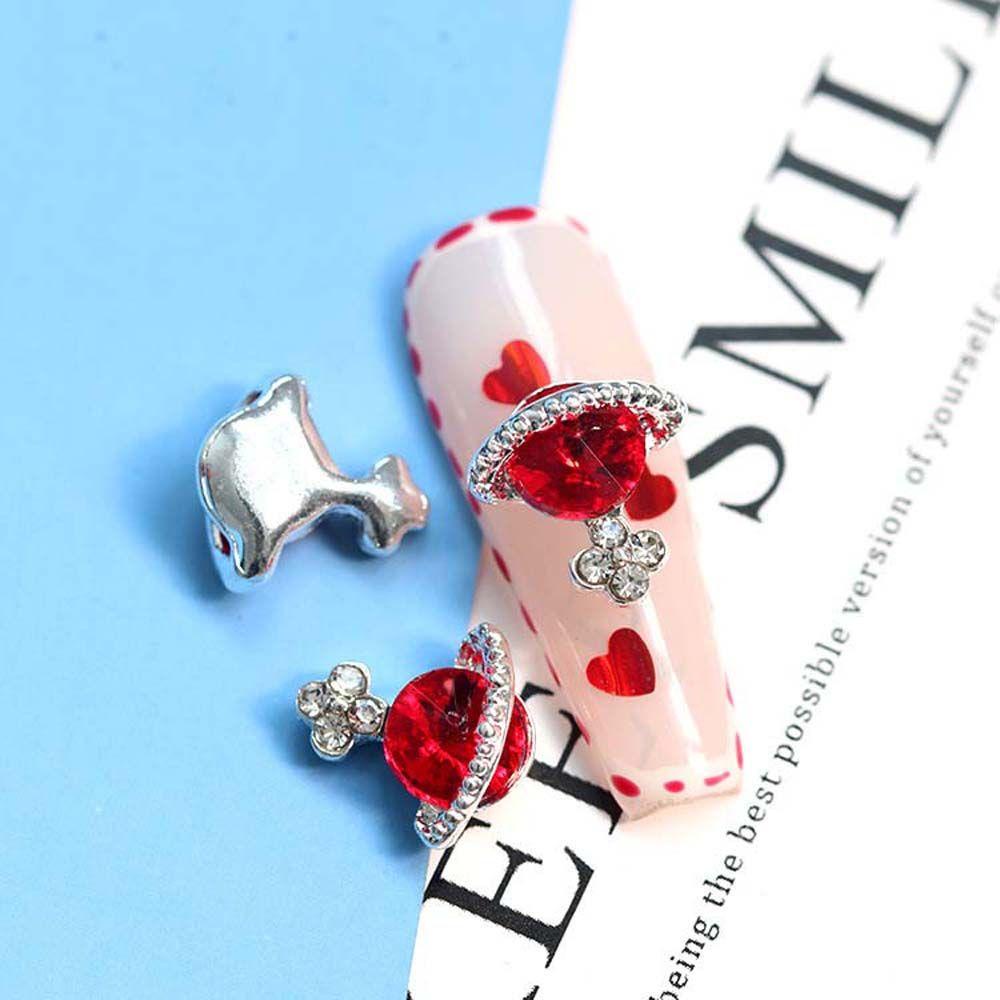 Agustina Cat Eye Nail Rhinestones Mewah Warna-Warni Fashion Manikur Aksesoris Cat Eye Batu 3D Nail Jewelry