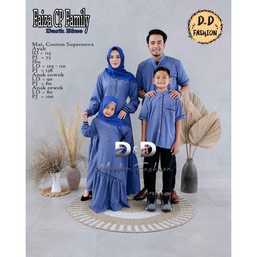 Faaiza couple family D&amp;D couple keluarga baju lebaran couple muslim baju keluarga