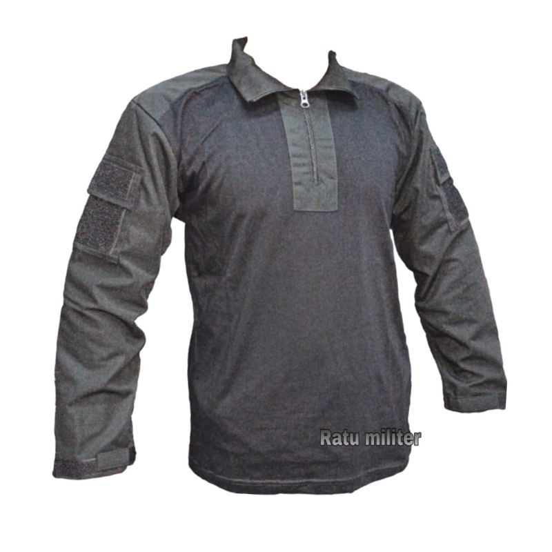 Baju kaos tactical bdu pria TNI warna hitam - Ratu militer