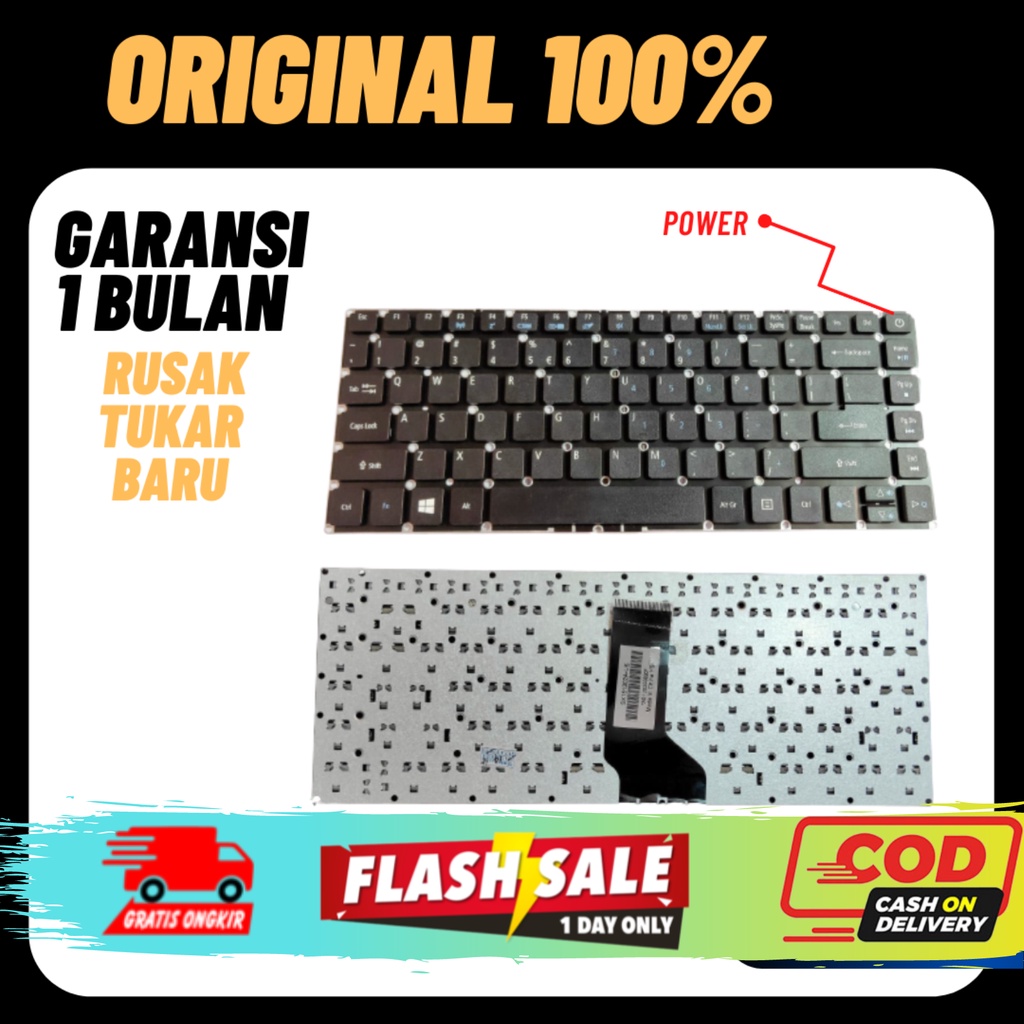 Keyboard Keypad Keybord keboard kebord laptop acer e14 E5-473 E5-422 E5-474 Tombol Power