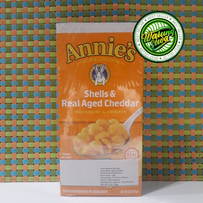 

annie's shells & real aged cheddar - macaroni & cheese 170 gram