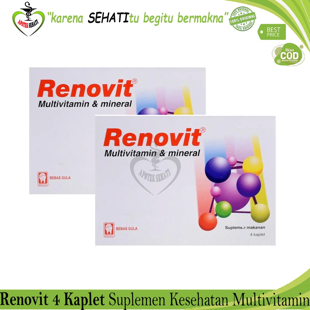 RENOVIT STRIP 4 TABLET MULTIVITAMIN MINERAL DAYA TAHAN TUBUH