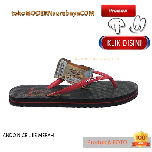 ANDO NICE-LIKE MERAH sandal wanita jepit casual