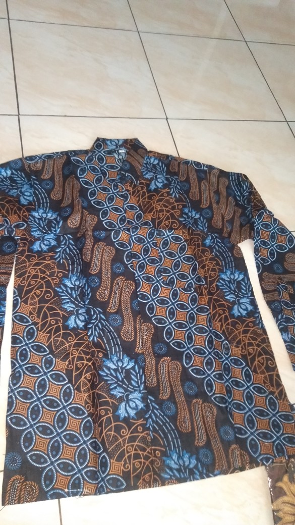 Baju Batik Pria Lengan Panjang Reguler M L Xl Xxl Kemeja Batik Pria Pekalongan Bahan Katun Prima