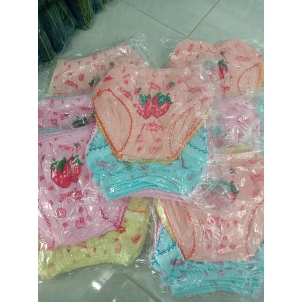 12 Pcs ( 1 Lusin ) Celana Dalam Anak Perempuan 1 sd 7 Tahun