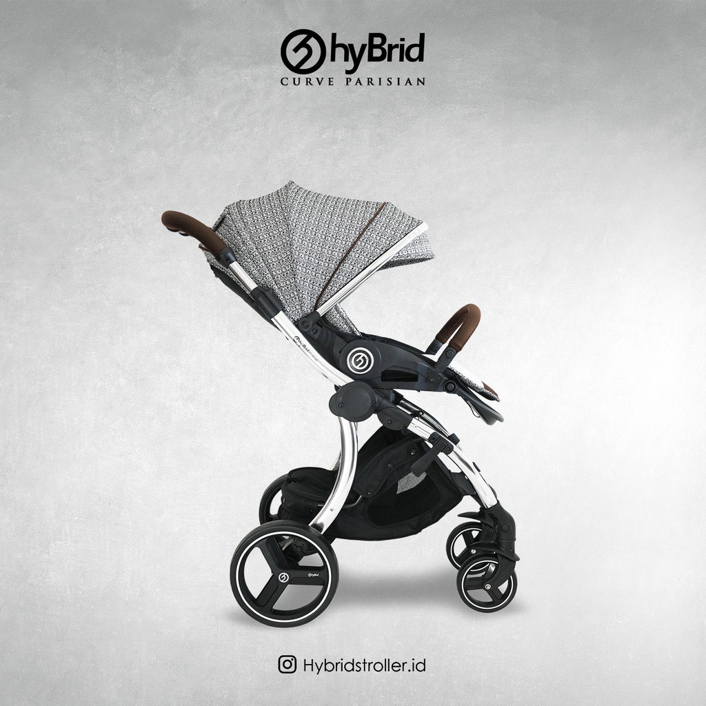 Hybrid Curve Parisian Signature Chrome Stroller Hybrid Curve