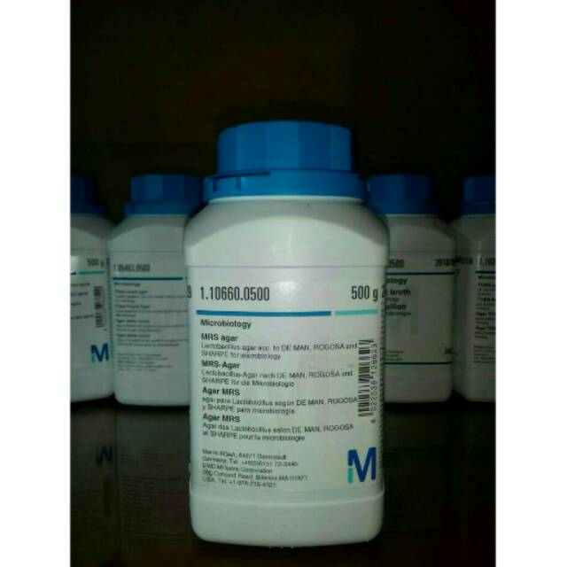 Media microbiologi MRS agar 500 gr Merck cat. 1.10660.0500