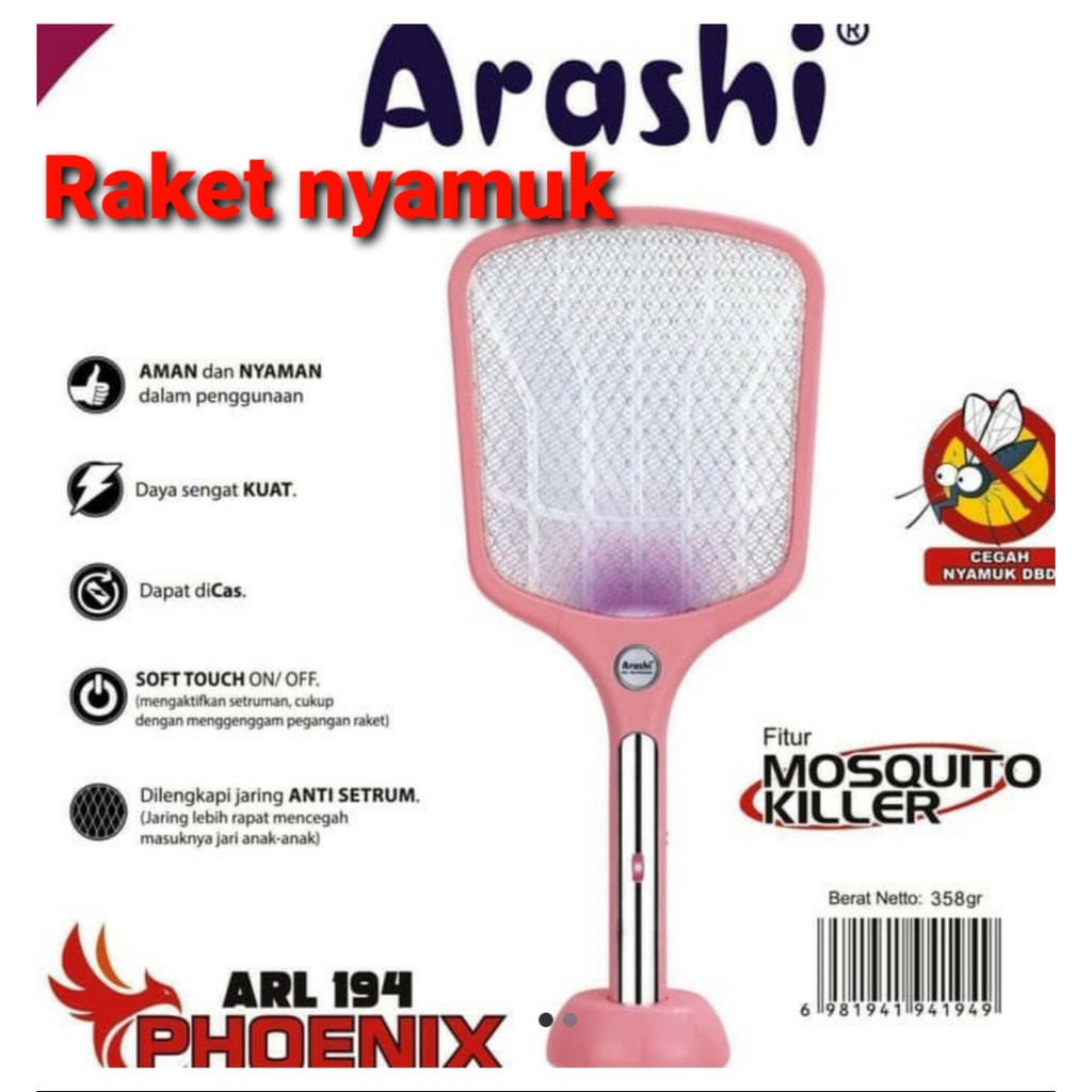 Raket Nyamuk Chager ARL194 PHOENIX Arashi