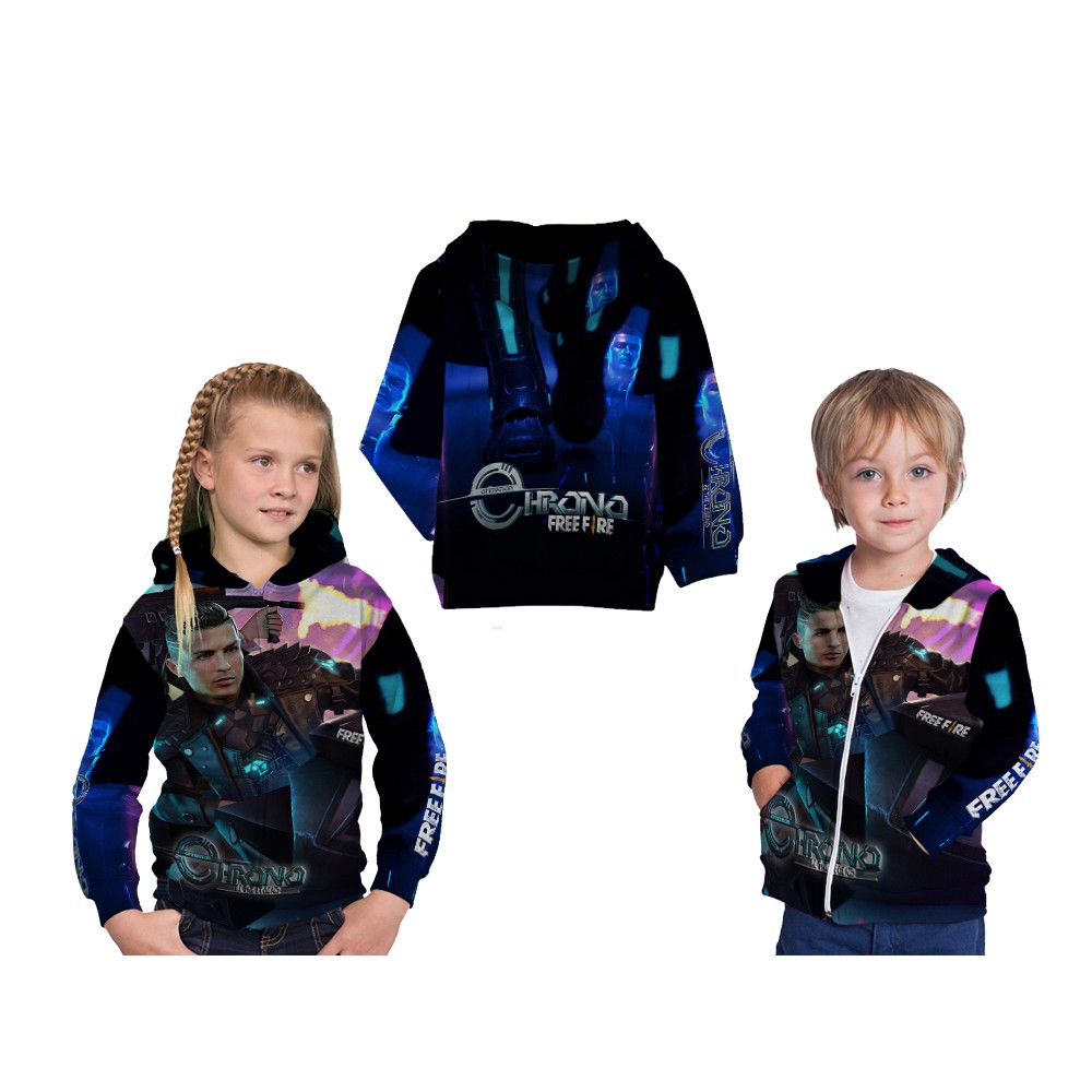 2s5 - Jaket Hoodie Anak Gaming FF Free Fire Chrono Wanita Pria Fullprint Custom