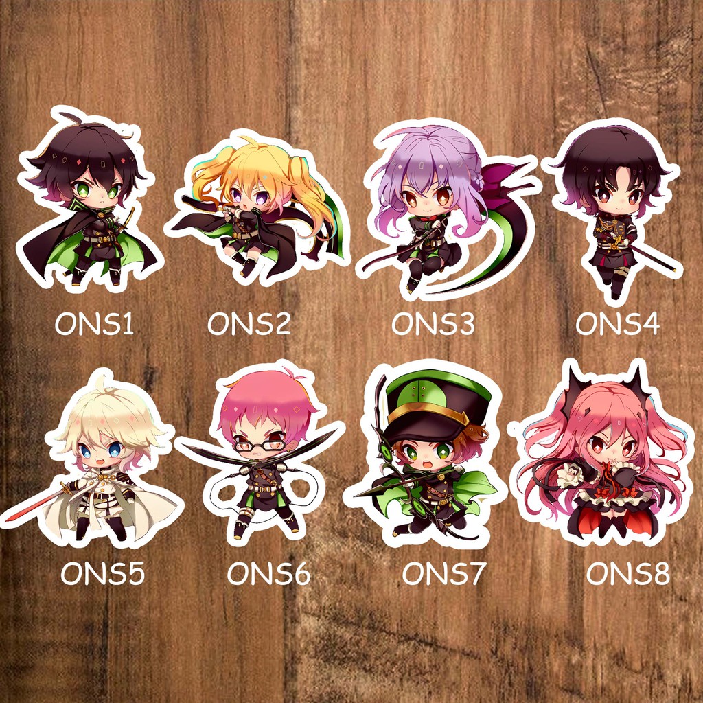 Stiker Sticker Anime Lengkap Owari No Seraph Seraph Of The End Seri 1 Shopee Indonesia