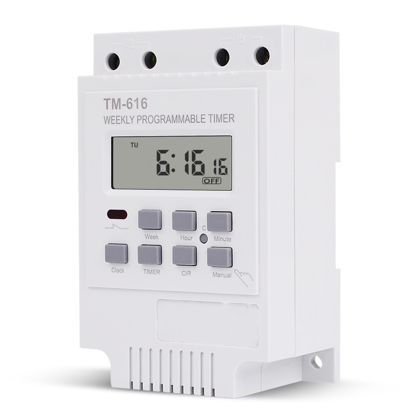 SINOTIMER Power Timer Programmable Time Switch Relay 220 V 30 A - TM616W - White