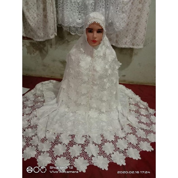 Mukena Sutra Paris Prada premium Renda