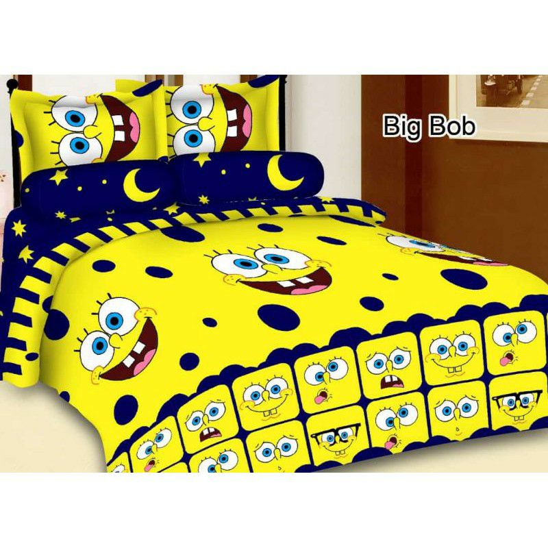 TERMURAH SPREI SPONGEBON UKURAN 180X200 160X200 / SPREI HOMEMADE SPONGEBOB