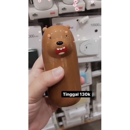 We Bare Bears Powerbank 7500 MAH Miniso