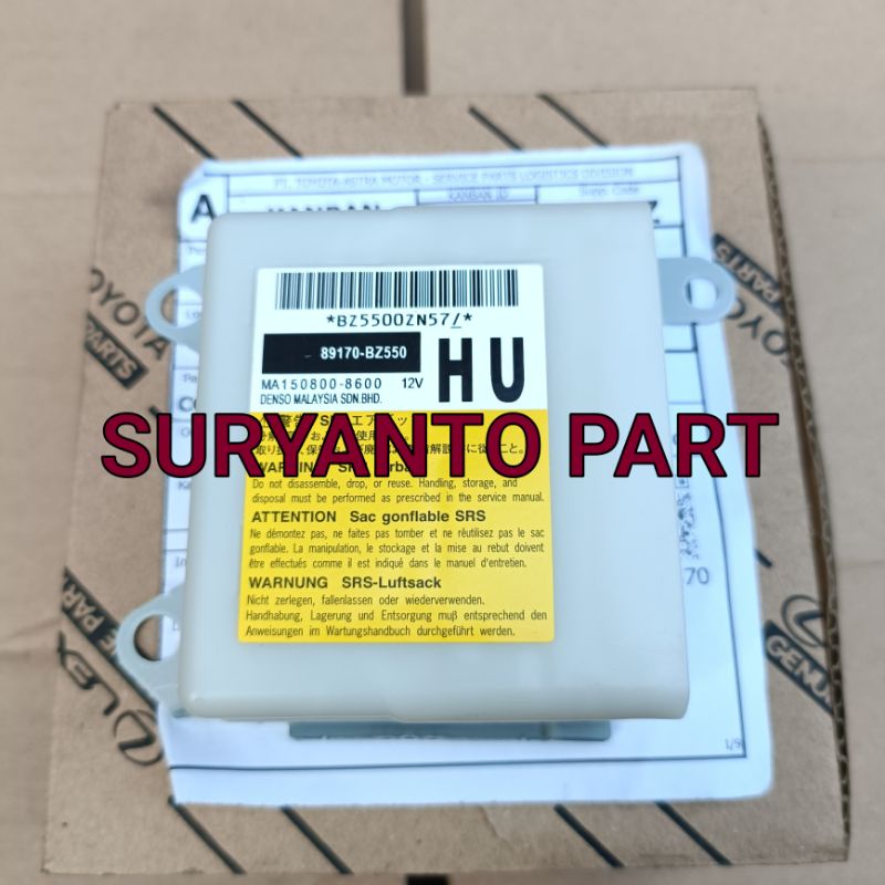 Modul Airbag Srs  Air Bag SRS Toyota Agya/Ayla 89170-BZ550(Original)