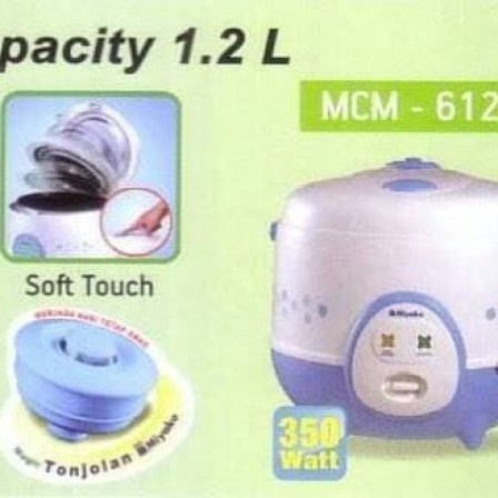 Miyako MCM612 – Magic Com 1.2 Liter 3in1 Minimalis Rice Cooker