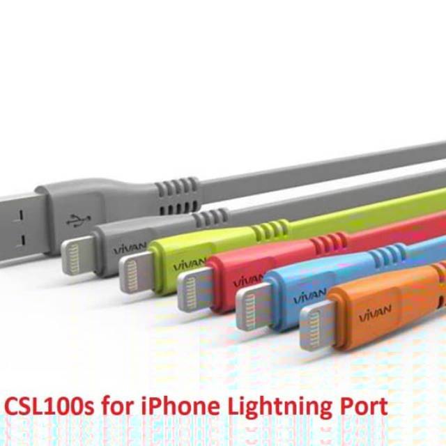 Kabel Data Vivan CSL100 Lightning USB Toples Murah