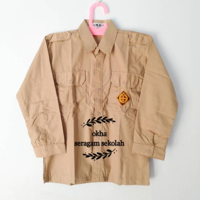 Baju Pramuka SMP / SMA cowok Lengan Panjang ~ SERAGAM SEKOLAH