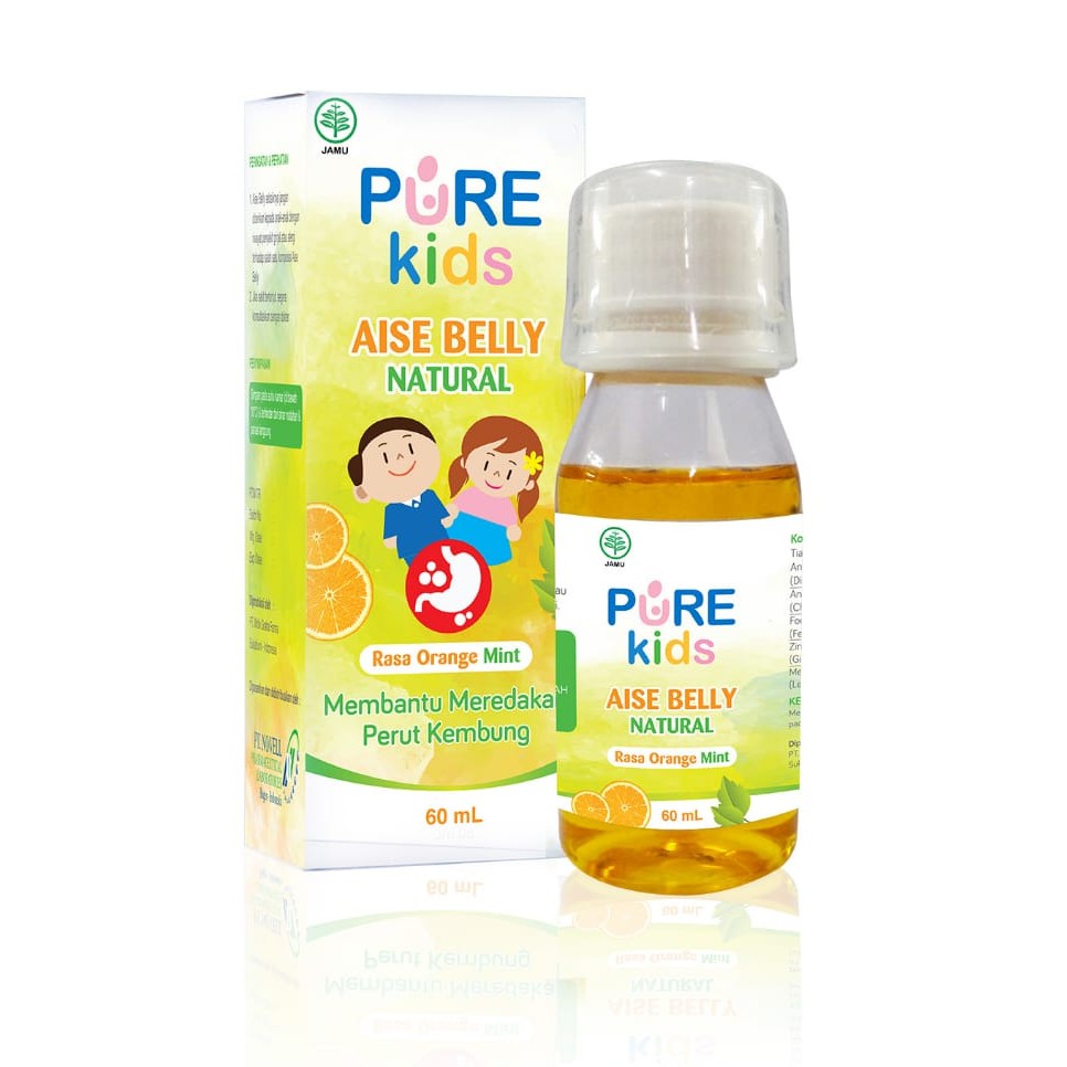 PURE KIDS Aise Belly Natural 60ml | Obat Kembung Masuk Angin Anak | Obat Kolik Bayi