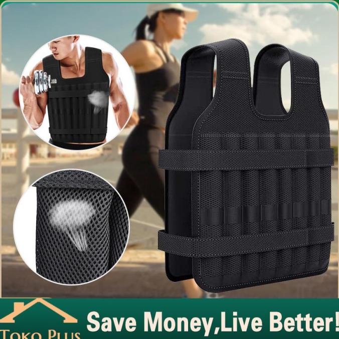20-50KG Rompi pemberat weight vest fitness crossfit pemberat badan