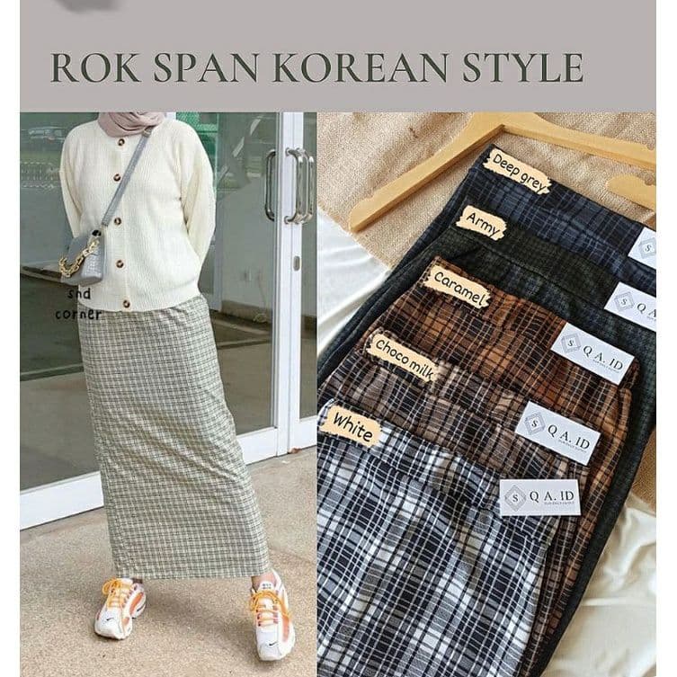 ROK SPAN KNITTED rok tartan panjang span rok kotak kotak panjang span rok kekinian panjang fashion muslim rok kekinian remaja rok kekinian wanita rok span panjang rok gaul cewek keren rok gaul wanita panjang rok terbaru wanita-4