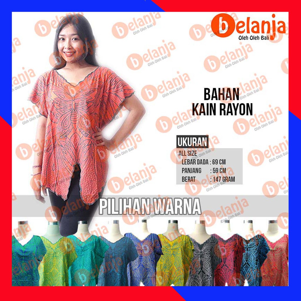 Baju Kupu Kupu Full Bordir bali kaos atasan wanita bordir