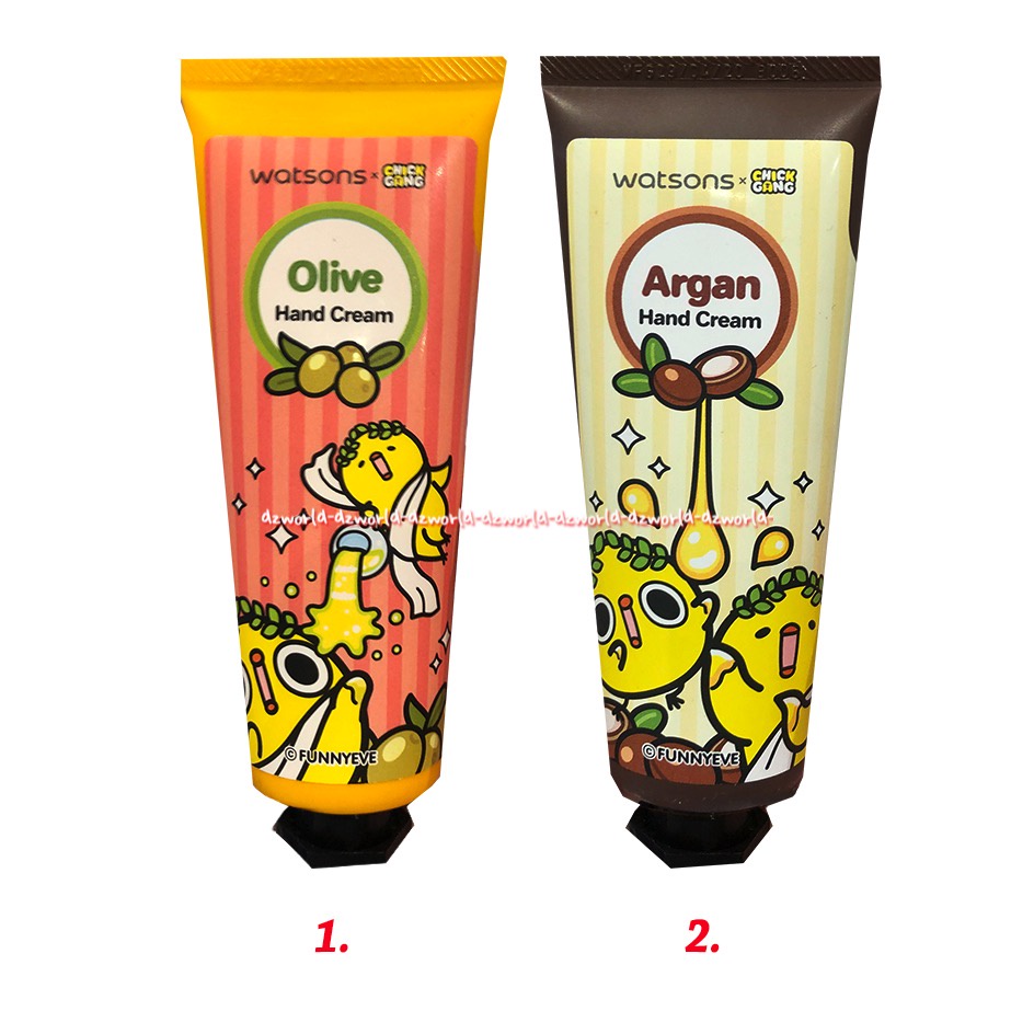 Watsons Chick Gang 60ml Olive Argan Hand Cream Krim Tangan Agar lembut Watson Handcream